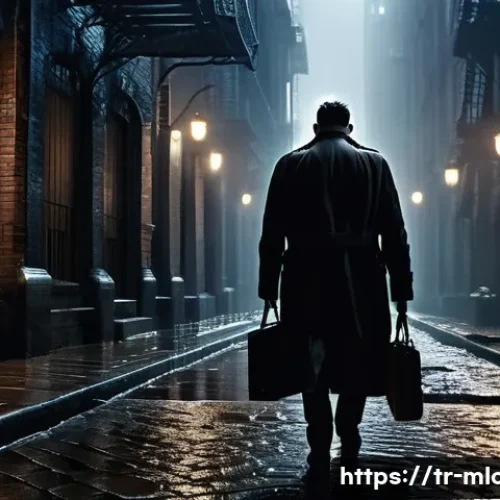 Home 11 DC 유니버스 촬영된 장소 - **Prompt:** A sprawling, rain-slicked Gotham City alleyway at dusk. Tall, gothic skyscrapers with in...